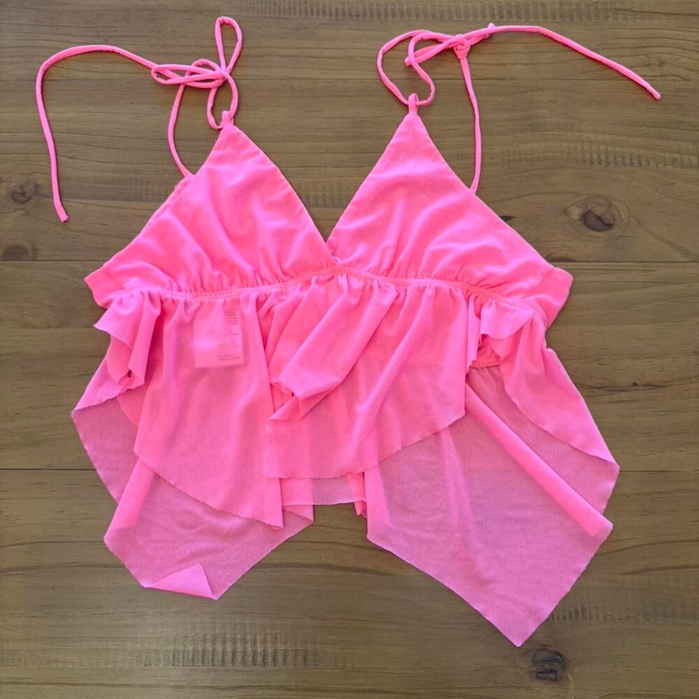 Urban Outfitters Women's Pink Crop-top
